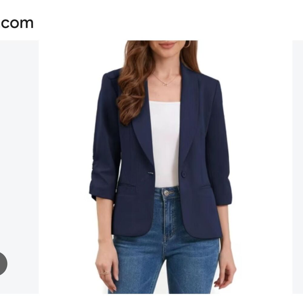New York Company Women's Navy casual Tailored-jackets
